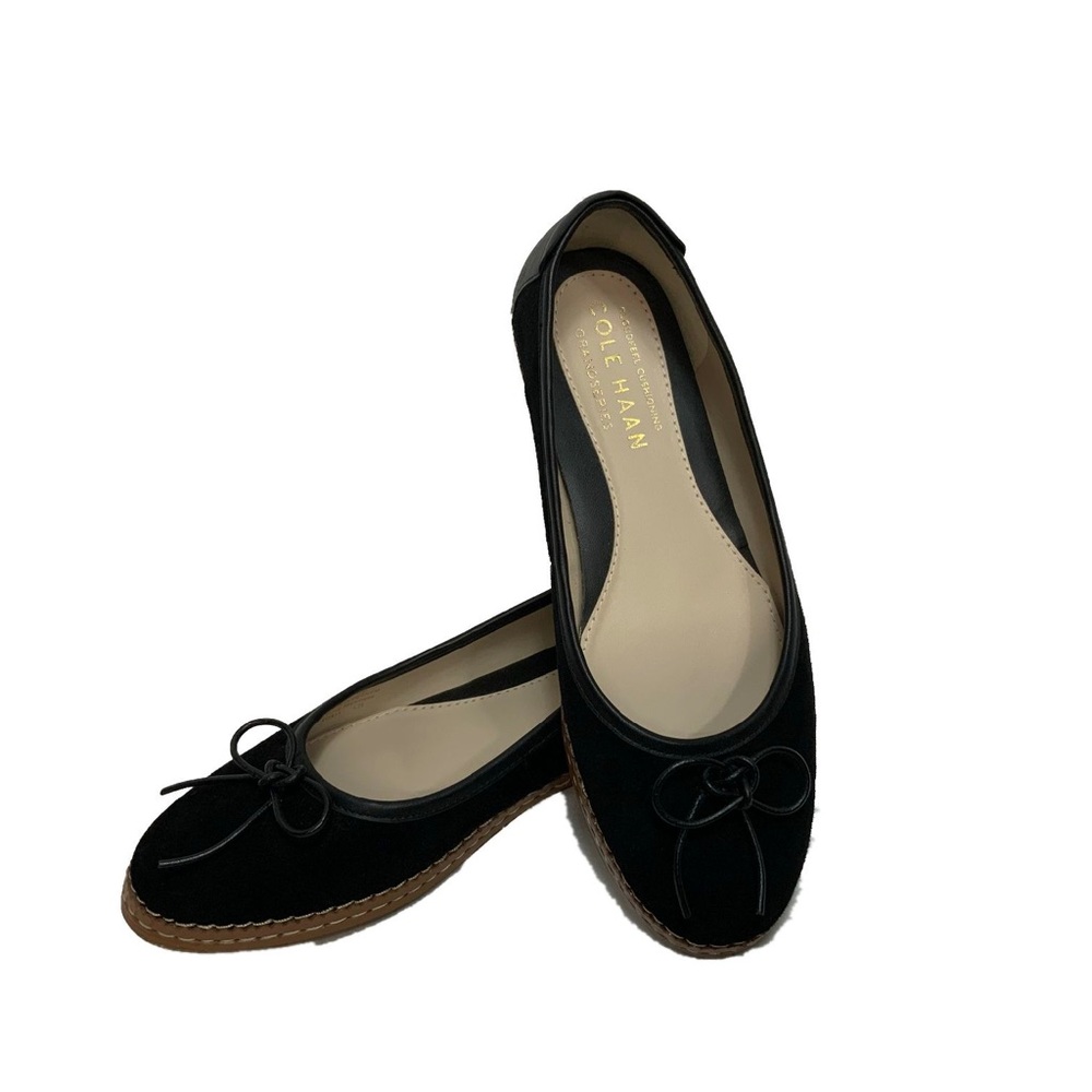 Cole Haan Black Leather Flats Shoes - All Day Ballet